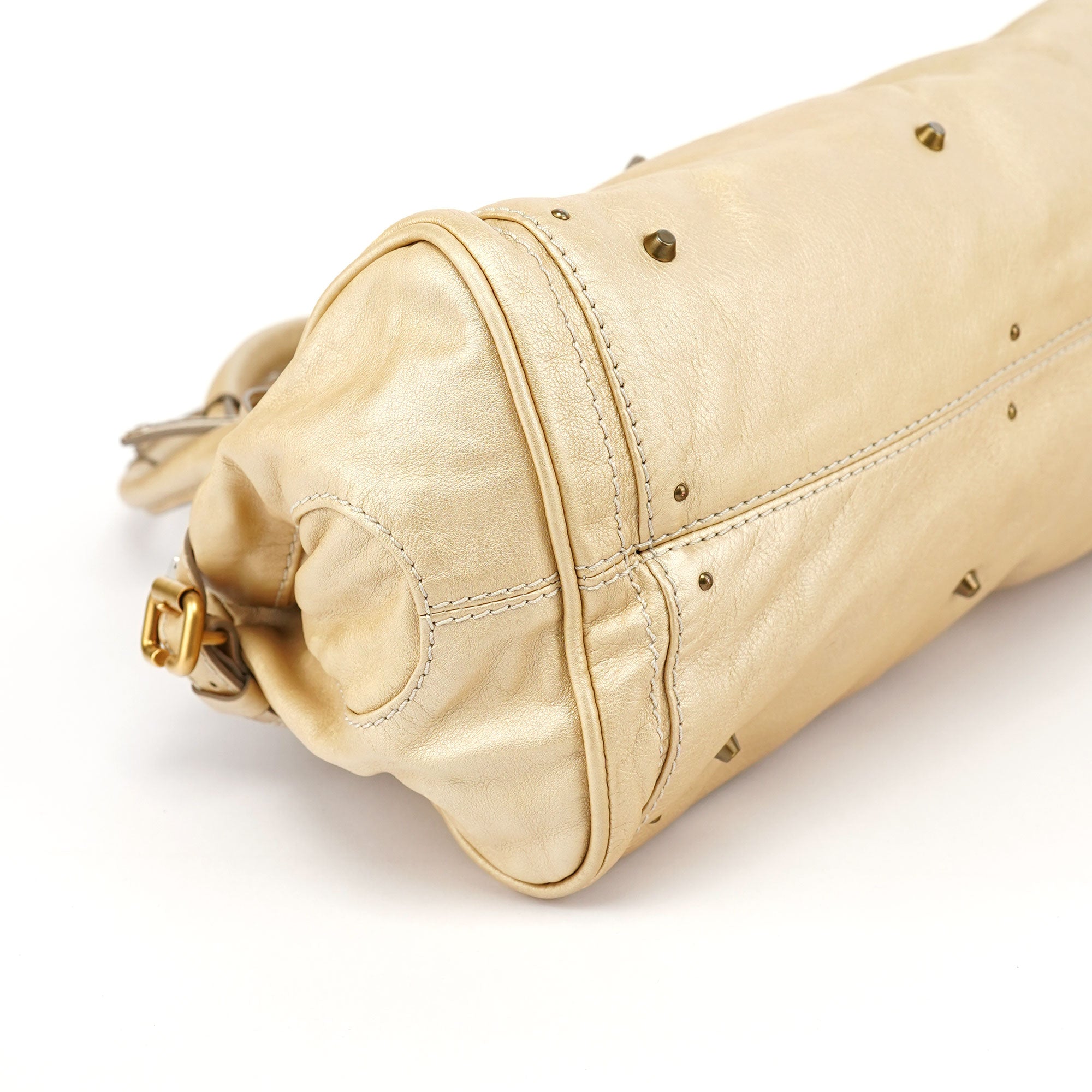 Gold Leather Paddington Shoulder Bag
