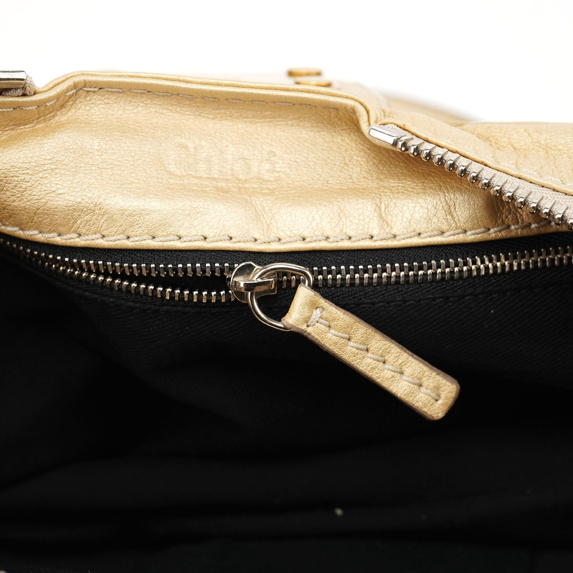 Gold Leather Paddington Shoulder Bag