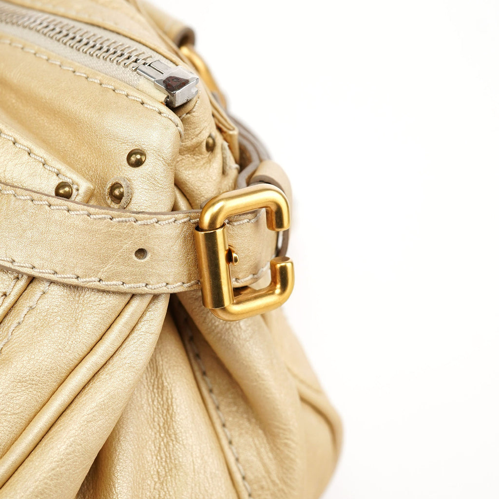 Gold Leather Paddington Shoulder Bag