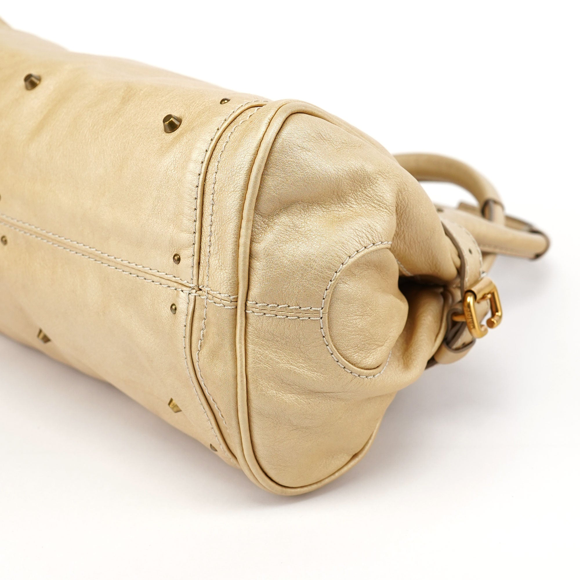 Gold Leather Paddington Shoulder Bag