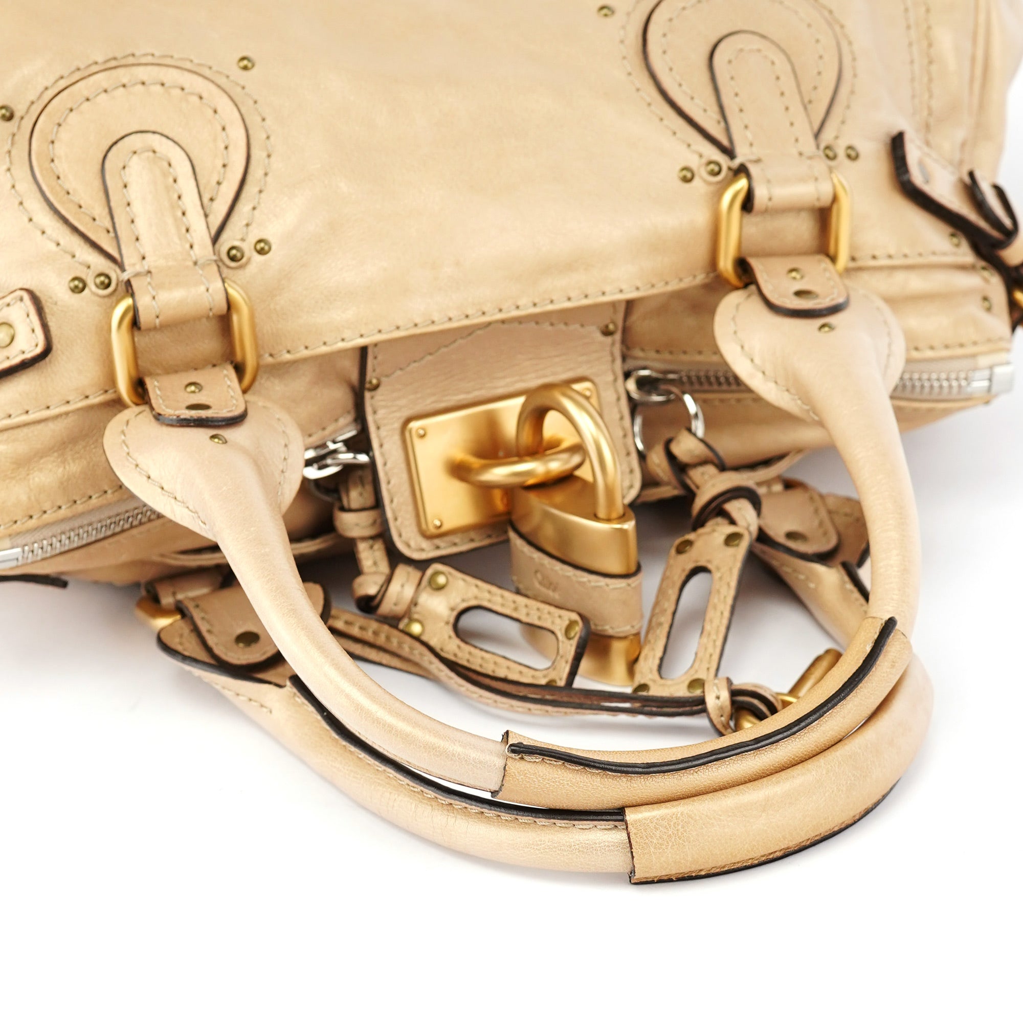 Gold Leather Paddington Shoulder Bag