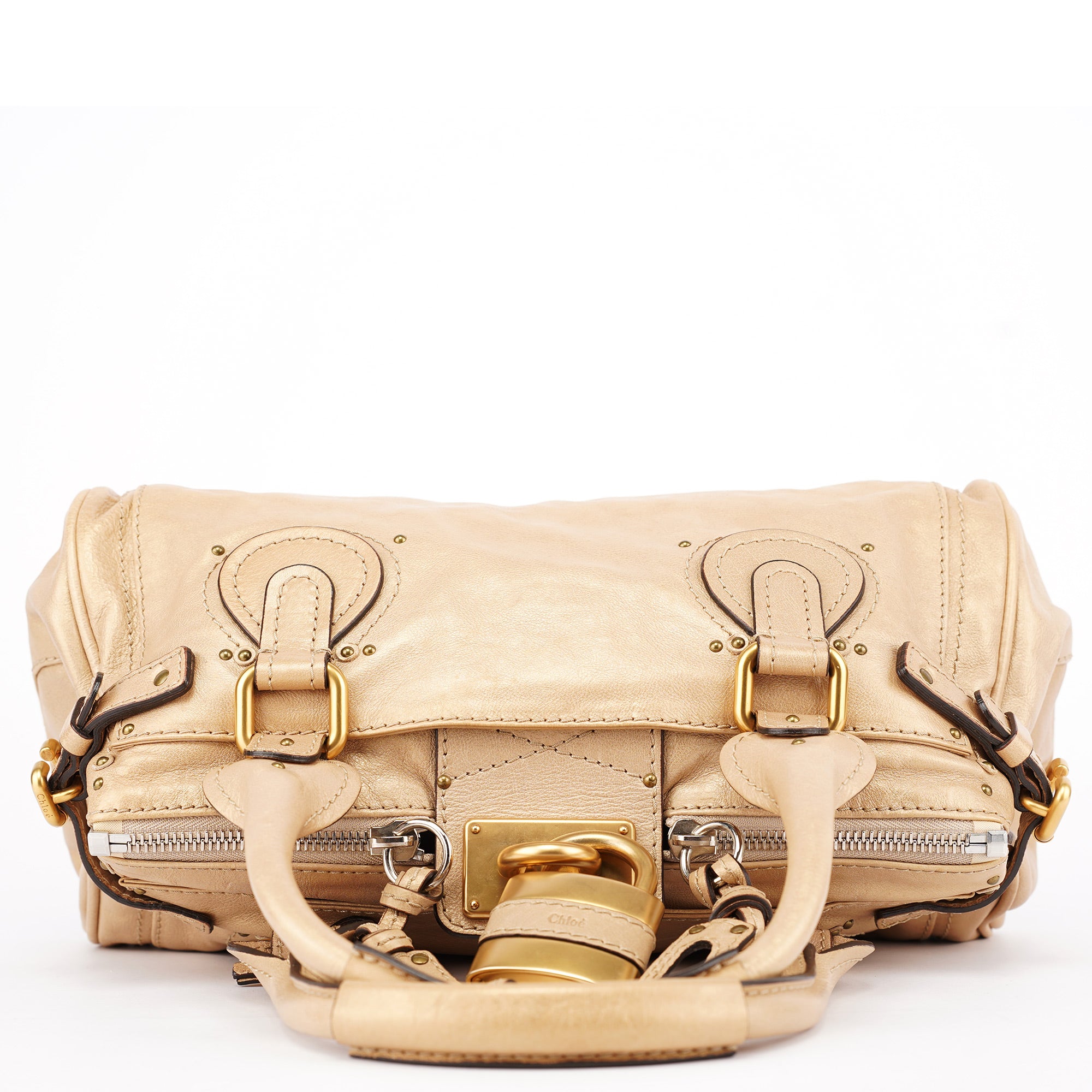 Gold Leather Paddington Shoulder Bag