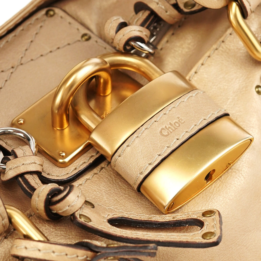 Gold Leather Paddington Shoulder Bag