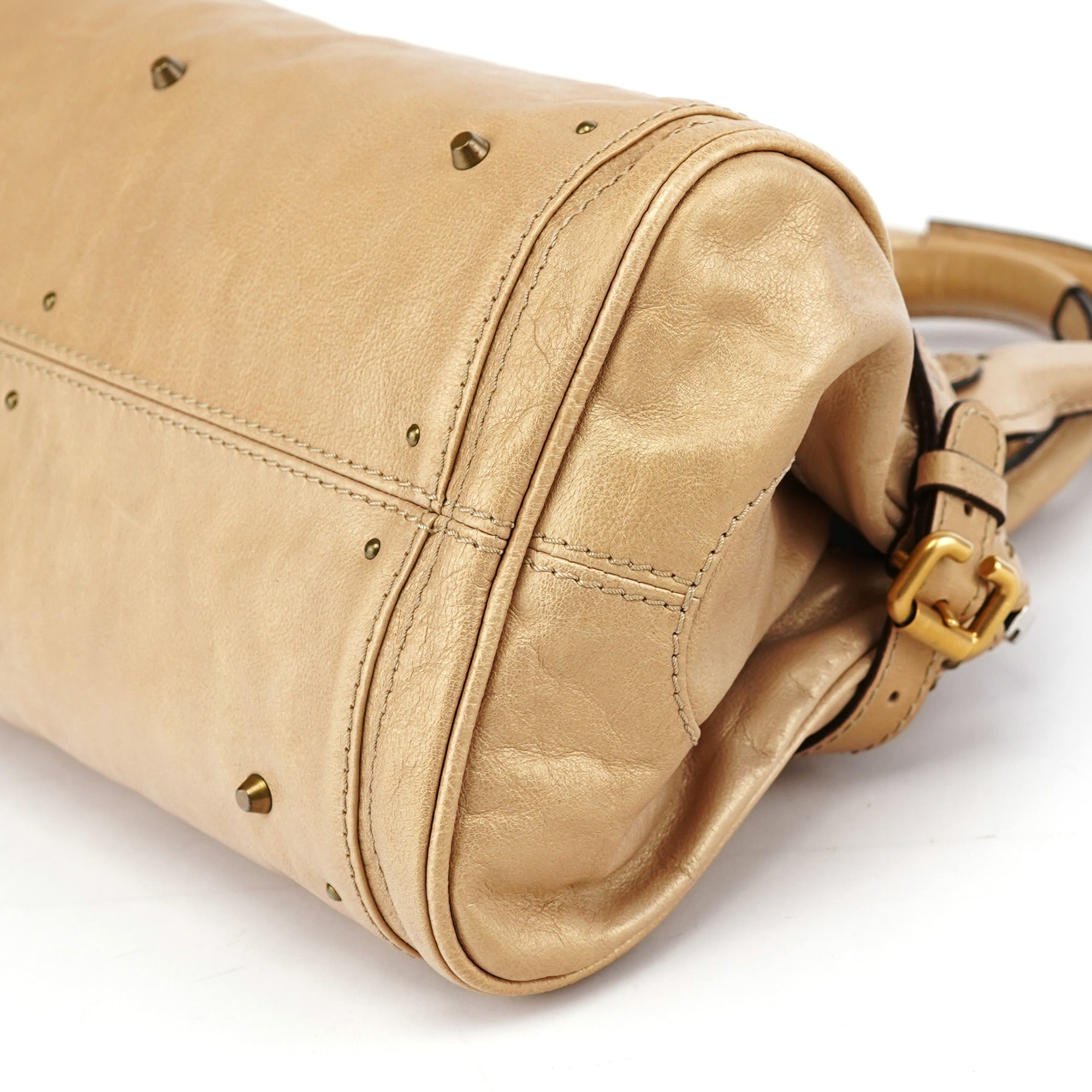 Gold Leather Paddington Shoulder Bag