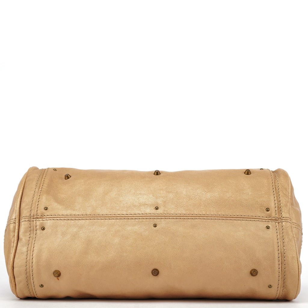 Gold Leather Paddington Shoulder Bag