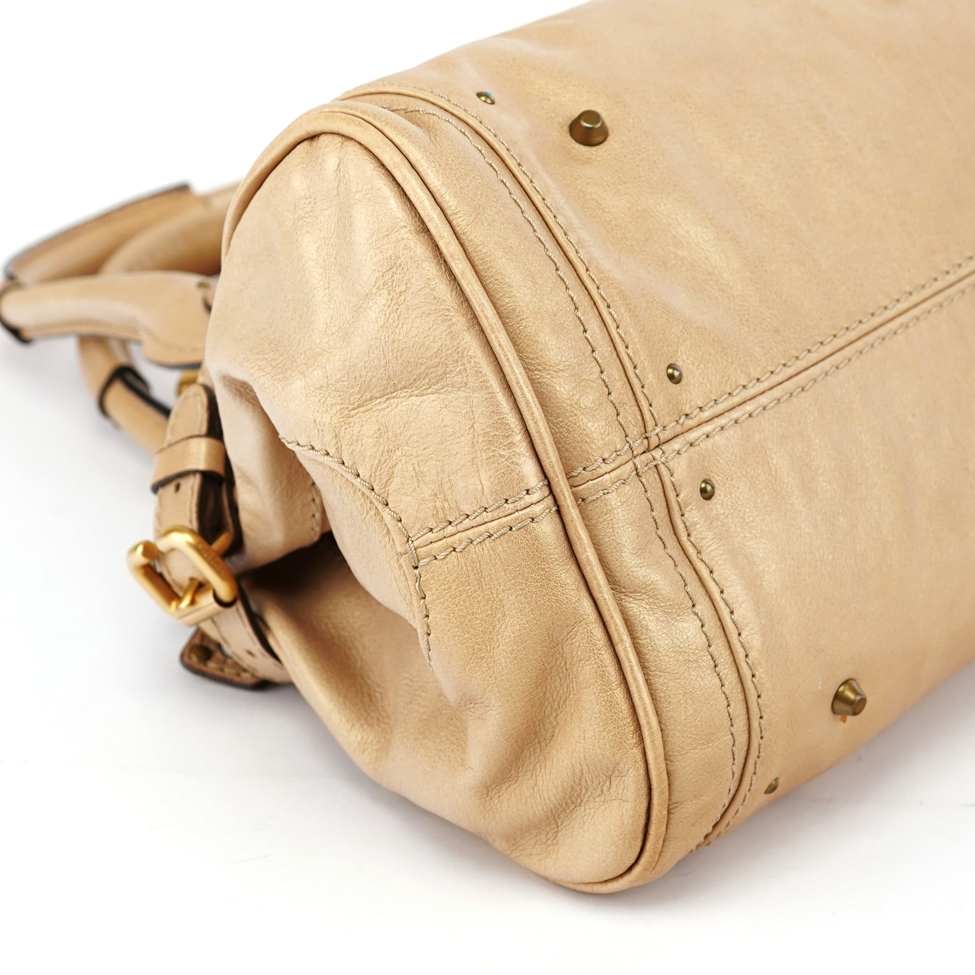 Gold Leather Paddington Shoulder Bag