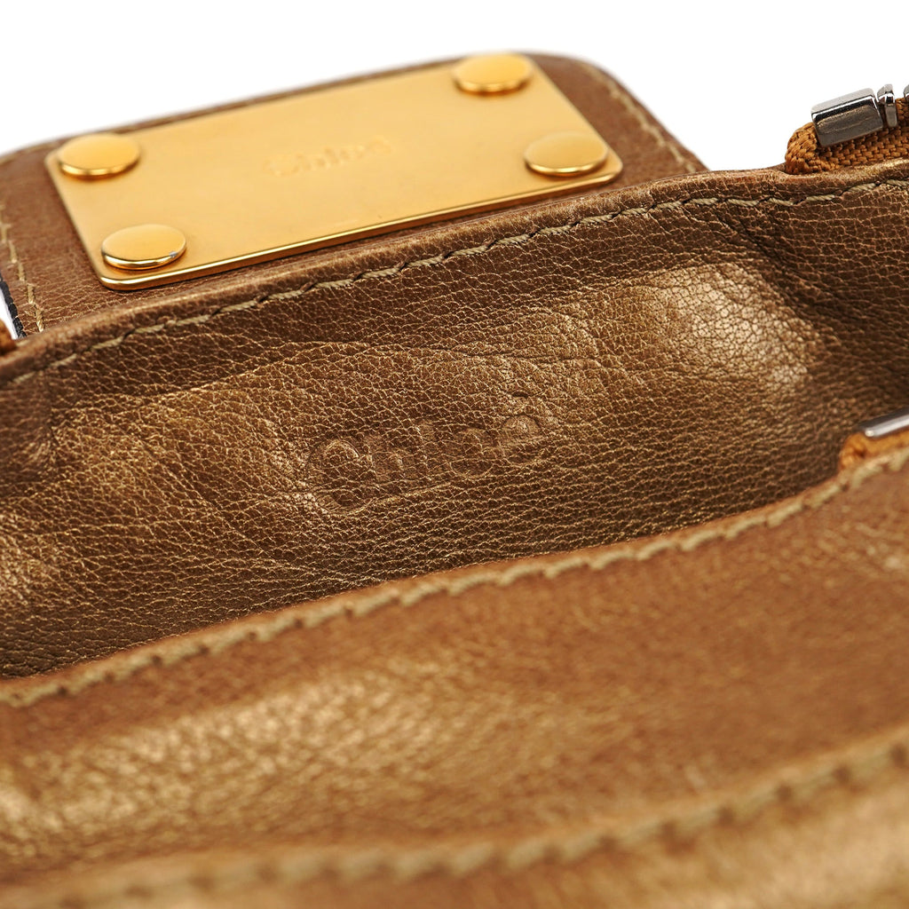 Gold Leather Paddington Shoulder Bag