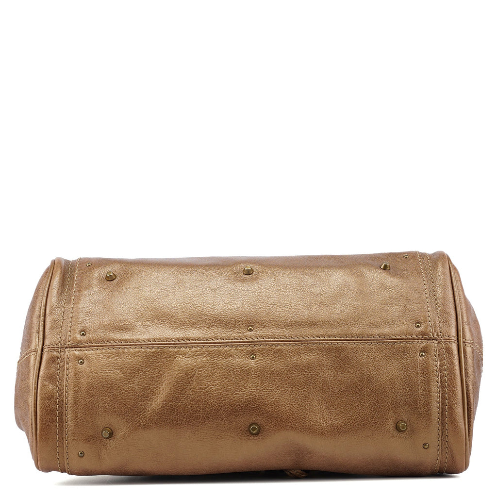 Gold Leather Paddington Shoulder Bag