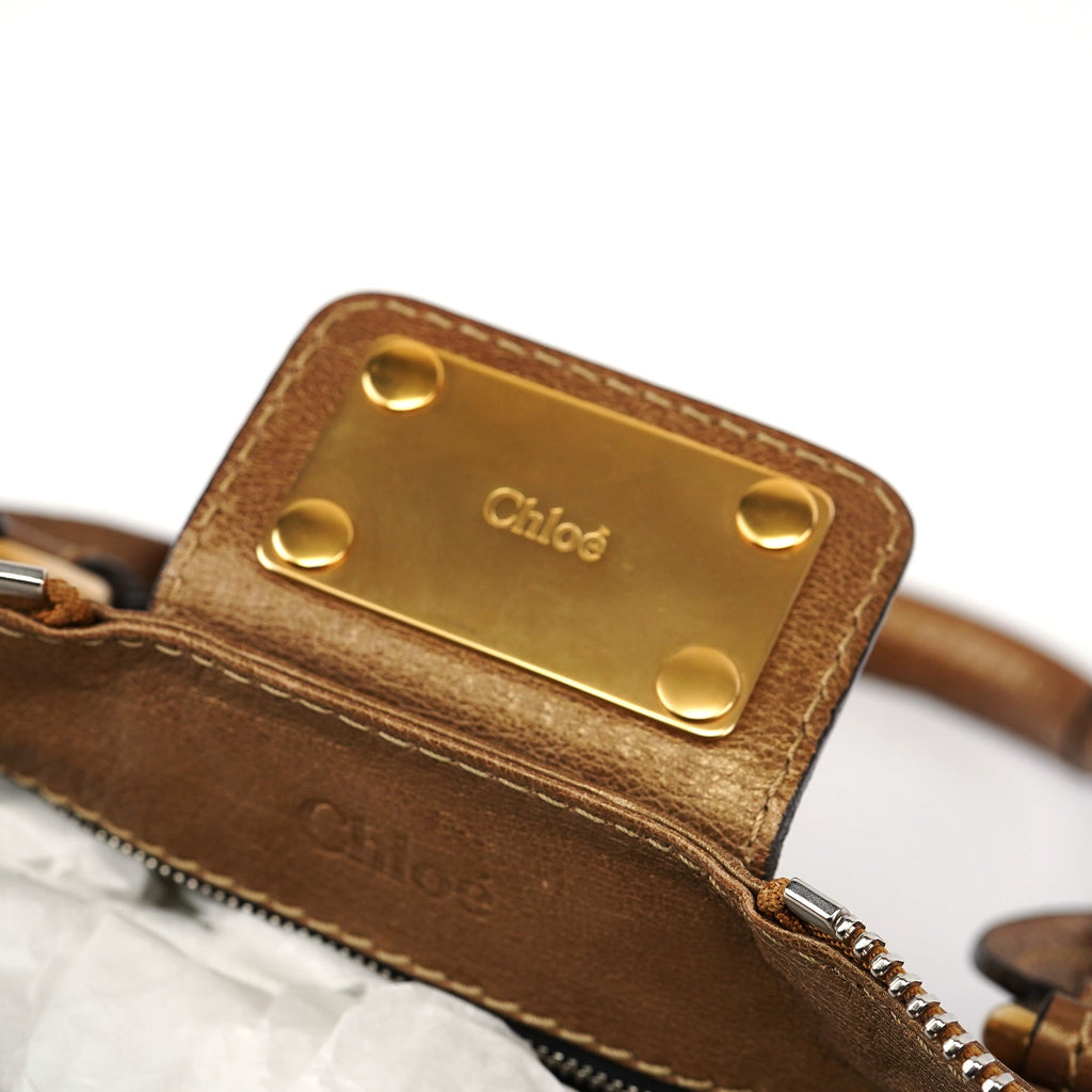 Gold Leather Paddington Shoulder Bag