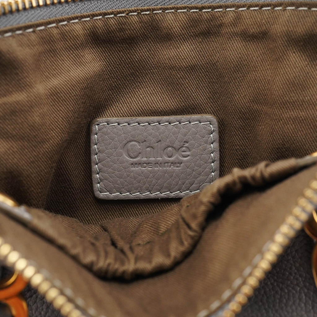 Gray Leather Mini Marcie 2-Way Bag