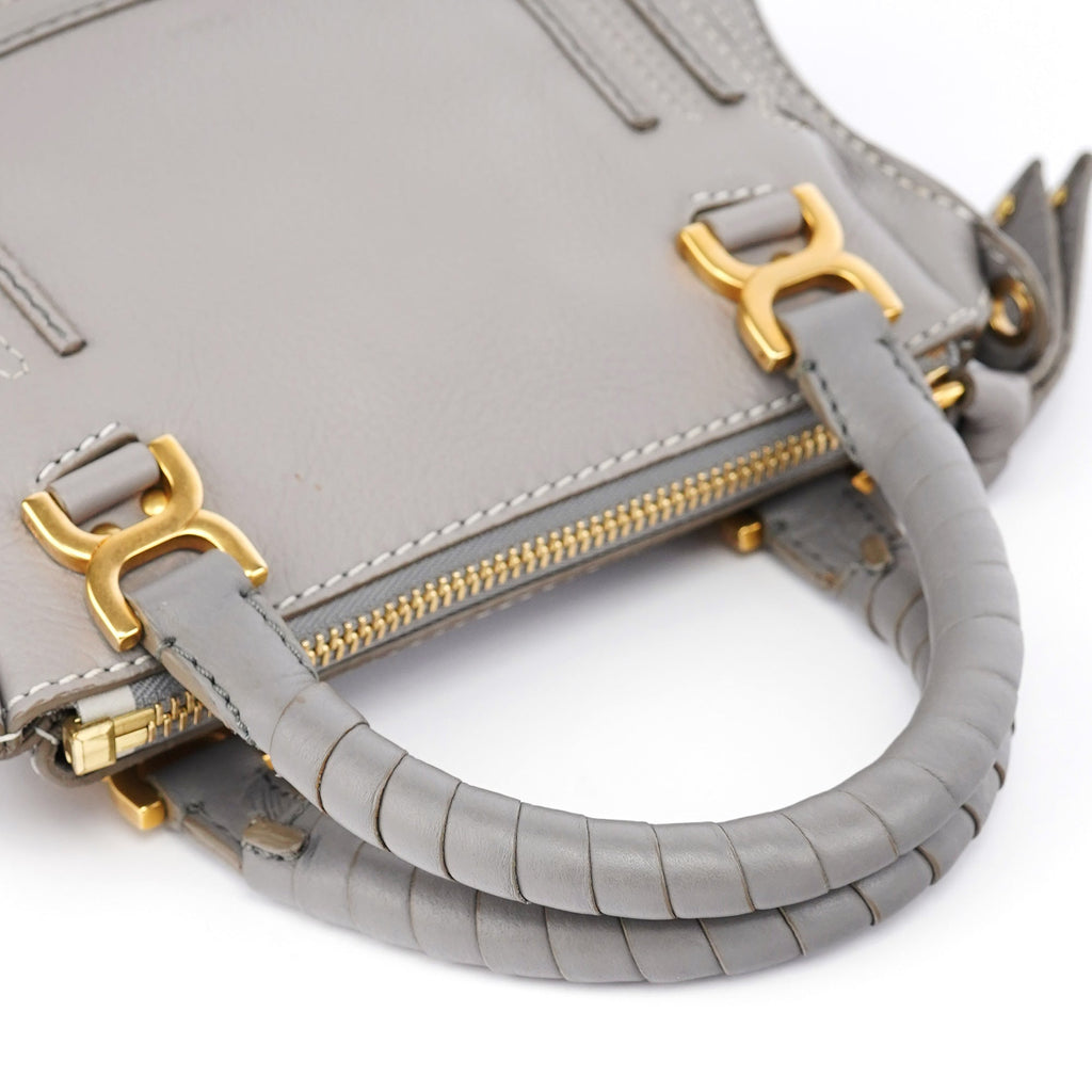 Gray Leather Mini Marcie 2-Way Bag
