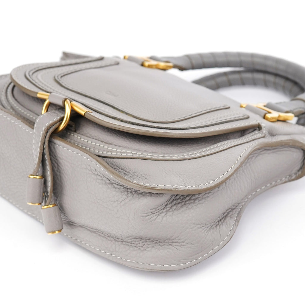 Gray Leather Mini Marcie 2-Way Bag