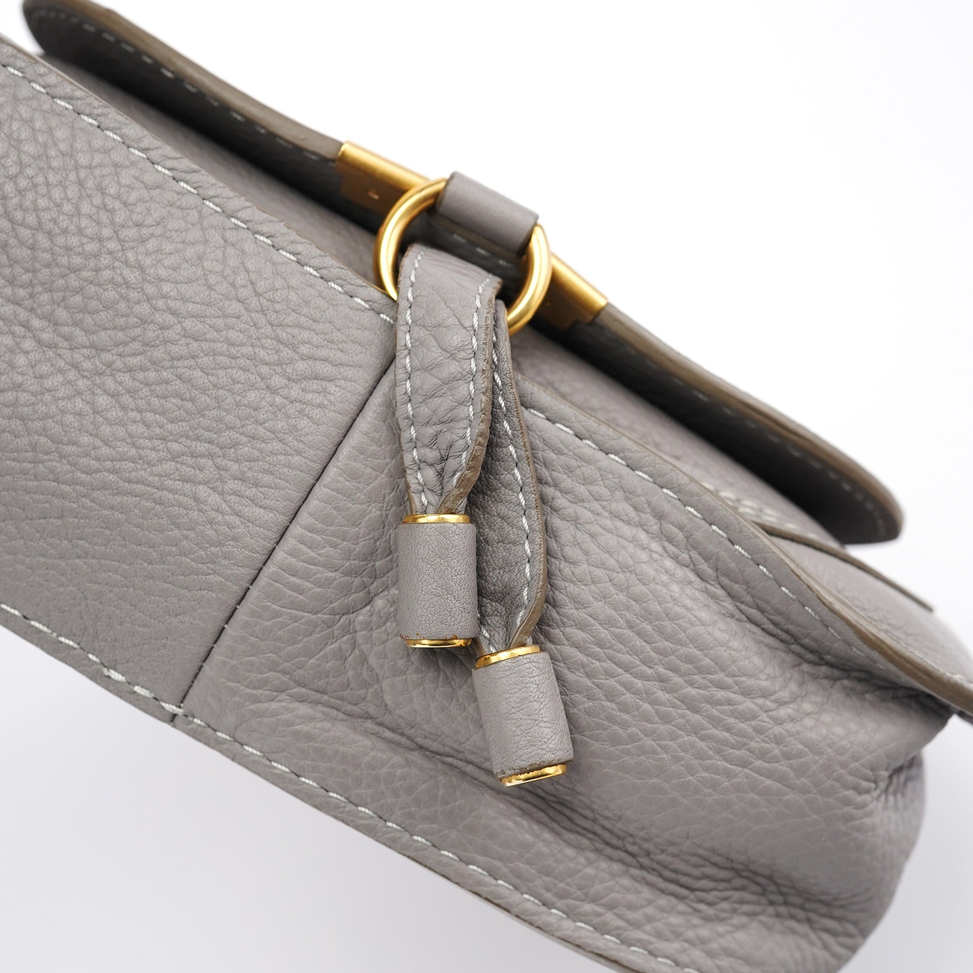 Gray Leather Mini Marcie 2-Way Bag
