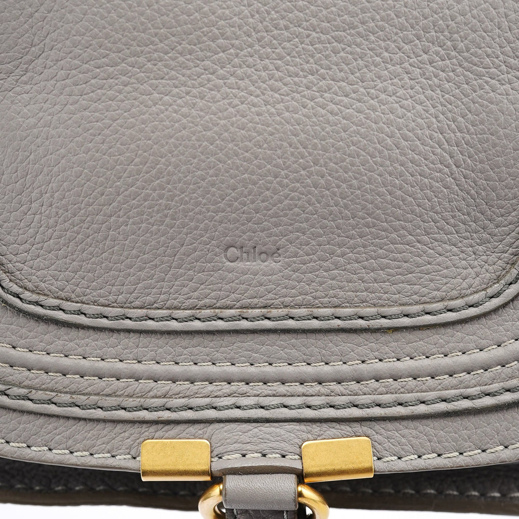 Gray Leather Mini Marcie 2-Way Bag