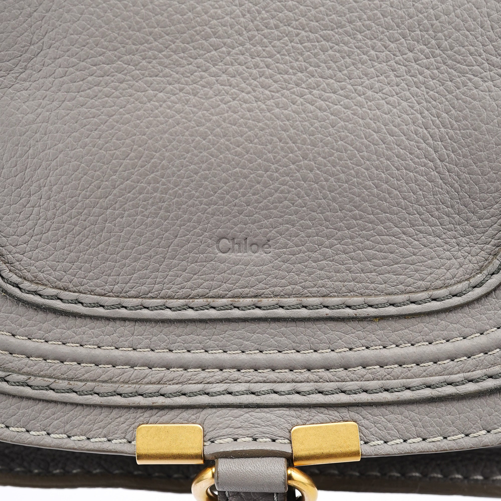 Gray Leather Mini Marcie 2-Way Bag