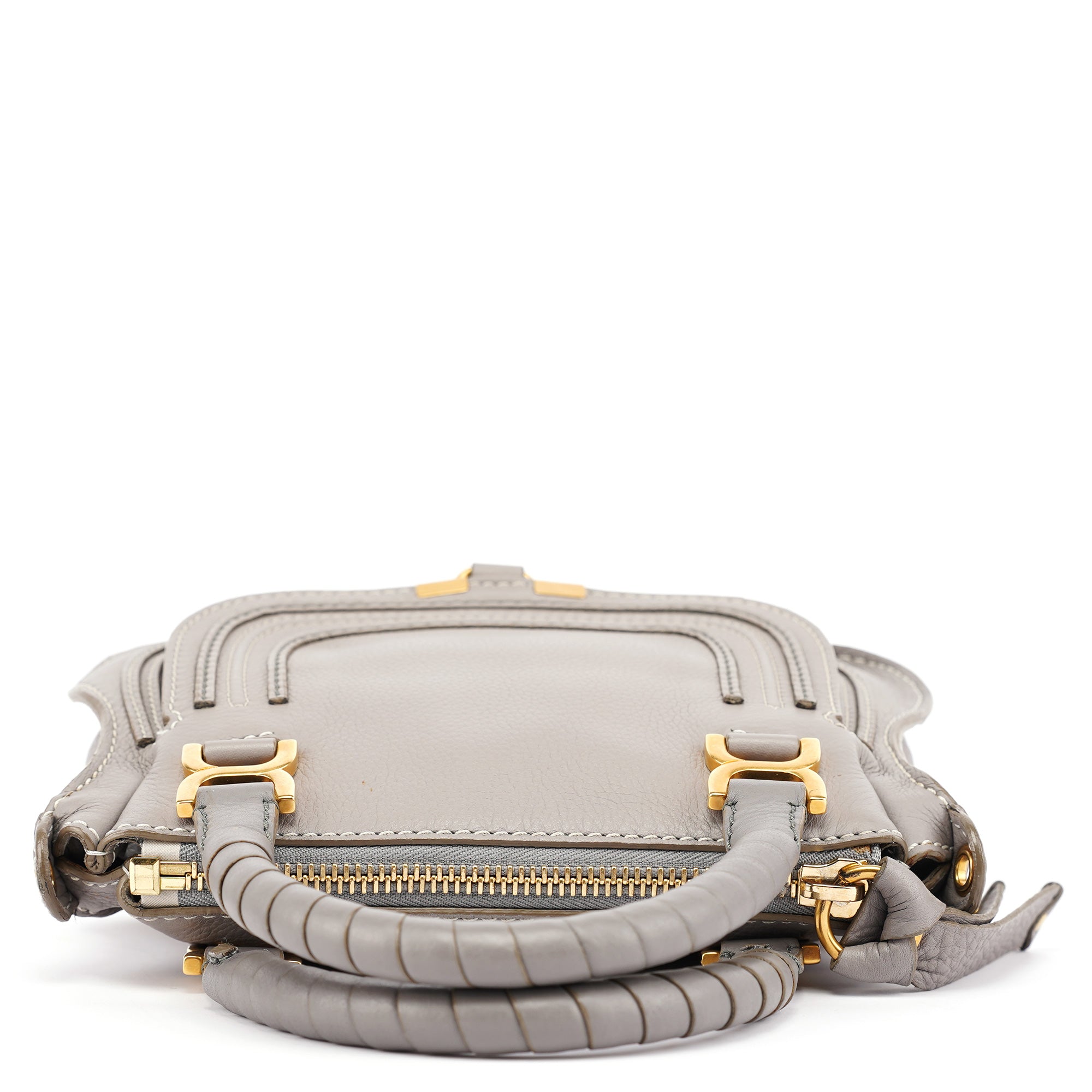 Gray Leather Mini Marcie 2-Way Bag