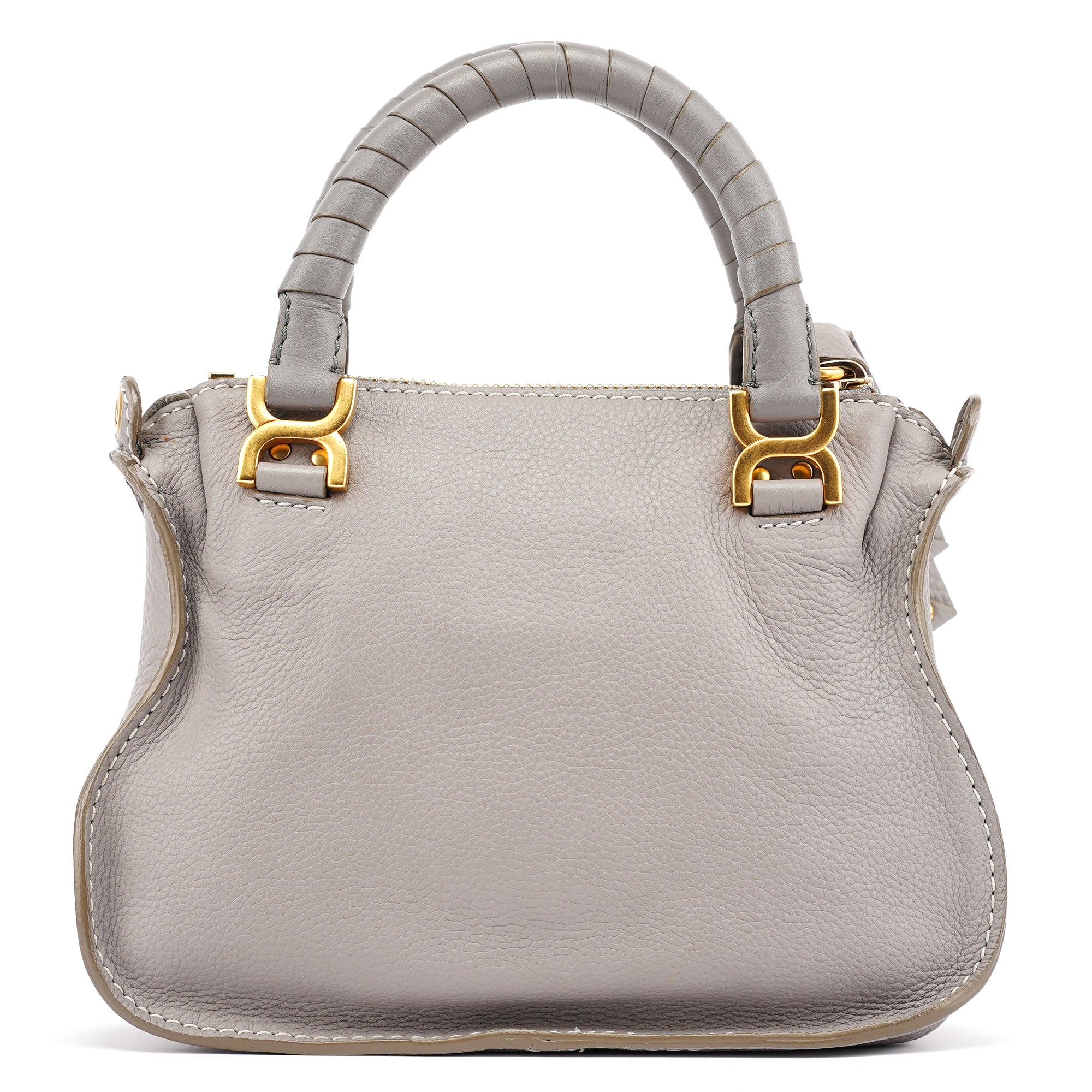 Gray Leather Mini Marcie 2-Way Bag