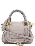 Gray Leather Mini Marcie 2-Way Bag