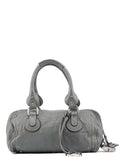 Gray Leather Paddington Shoulder Bag