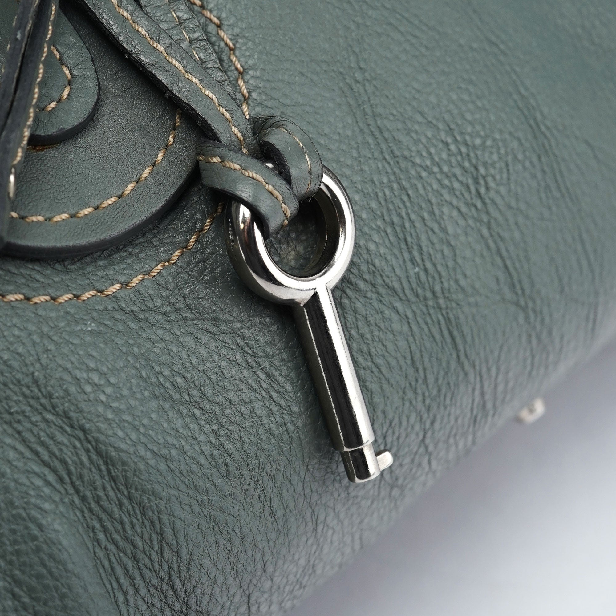 Gray Leather Paddington Shoulder Bag