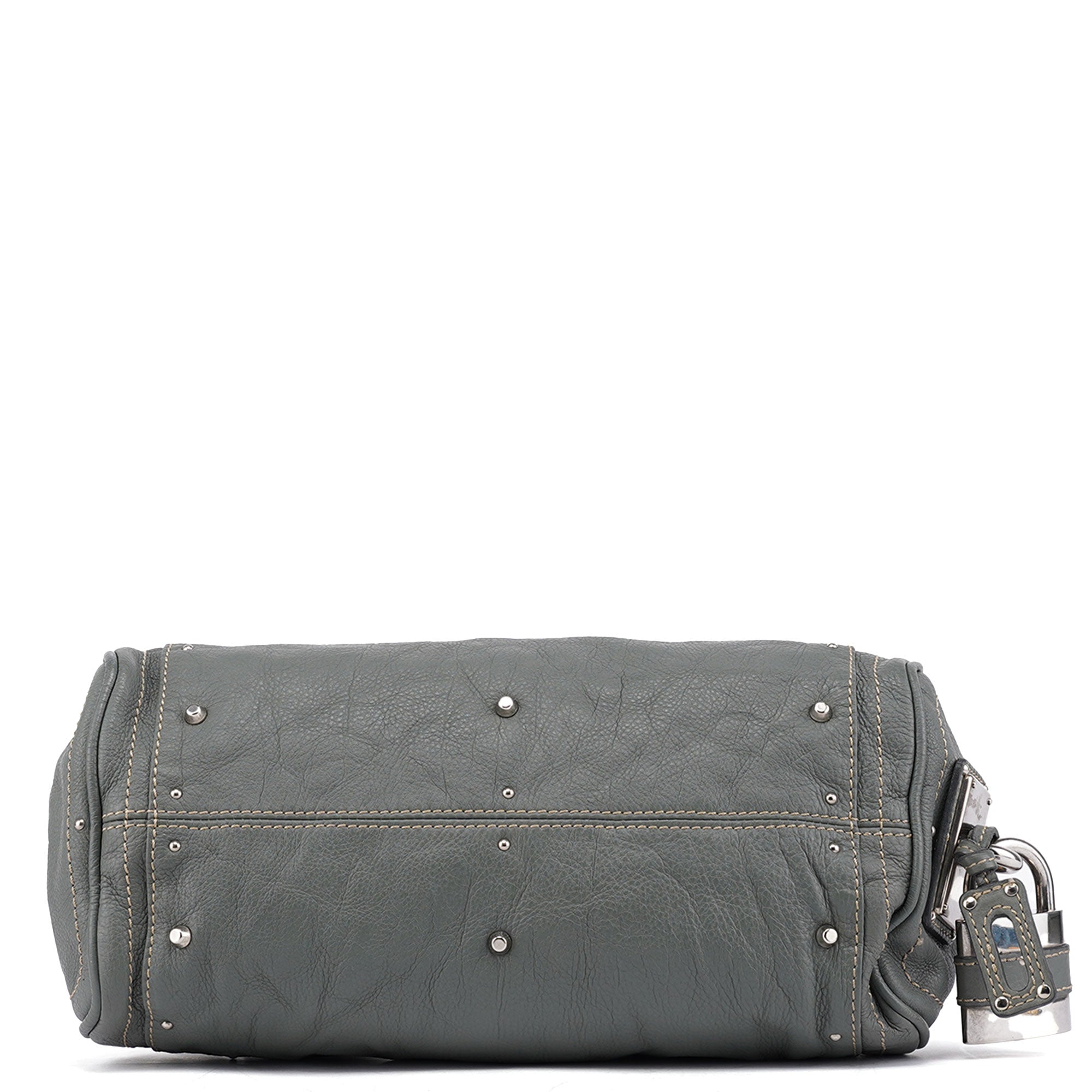 Gray Leather Paddington Shoulder Bag