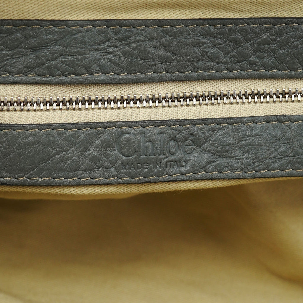 Gray Leather Paddington Shoulder Bag