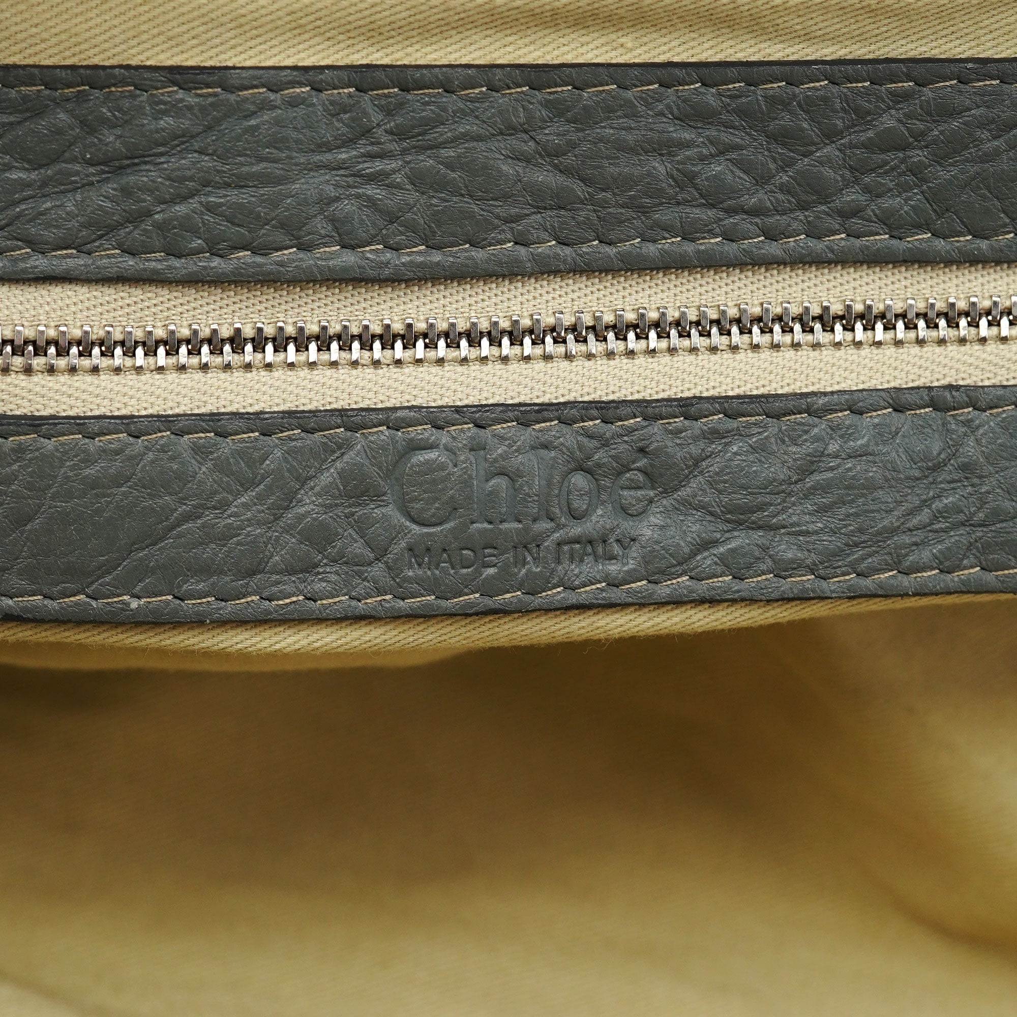 Gray Leather Paddington Shoulder Bag