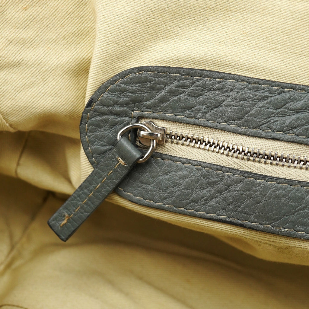 Gray Leather Paddington Shoulder Bag