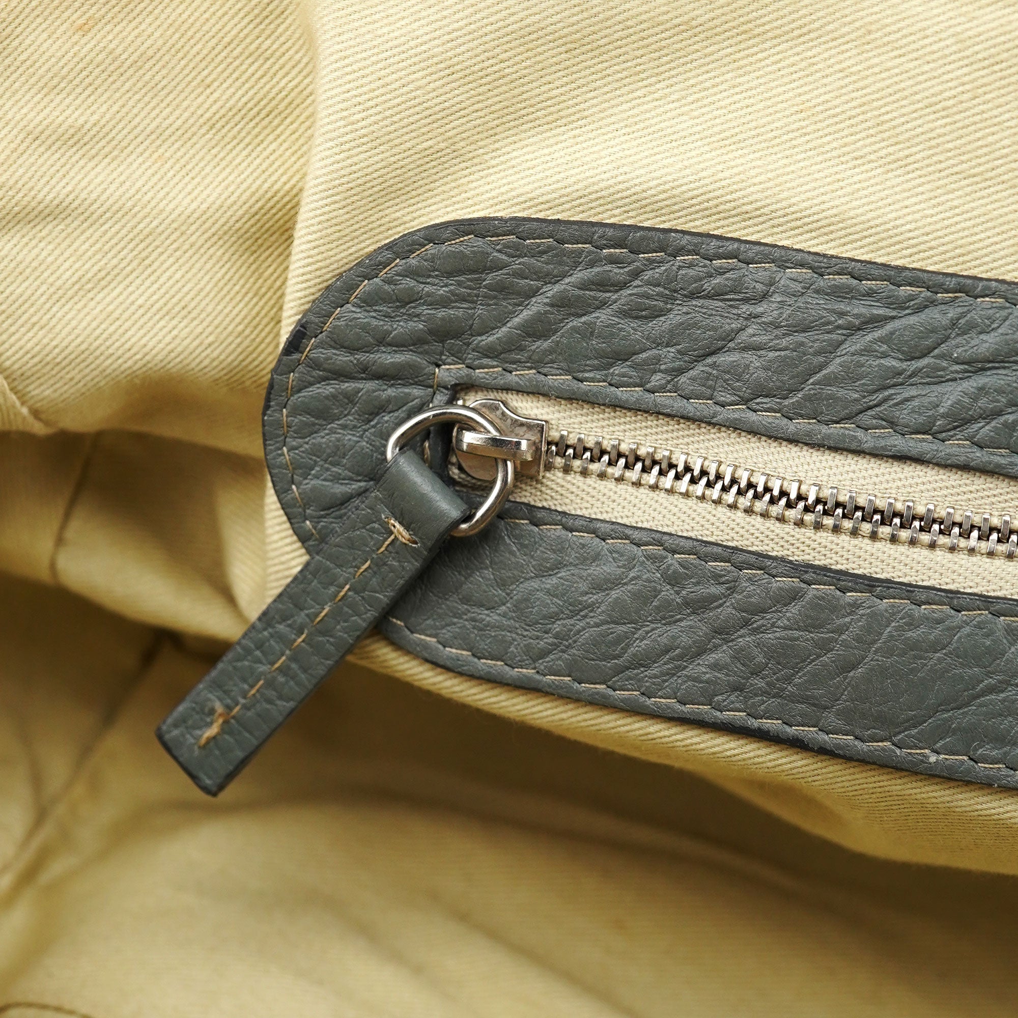 Gray Leather Paddington Shoulder Bag