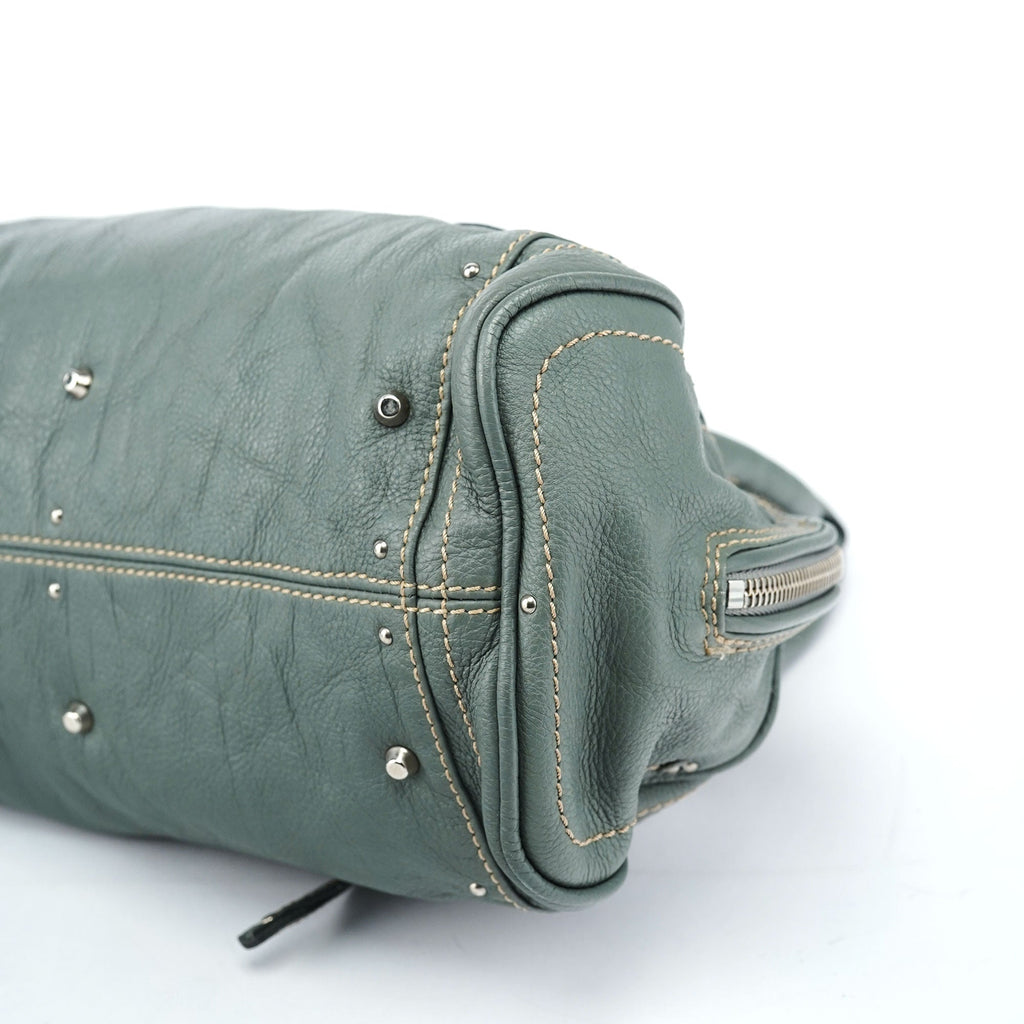 Gray Leather Paddington Shoulder Bag