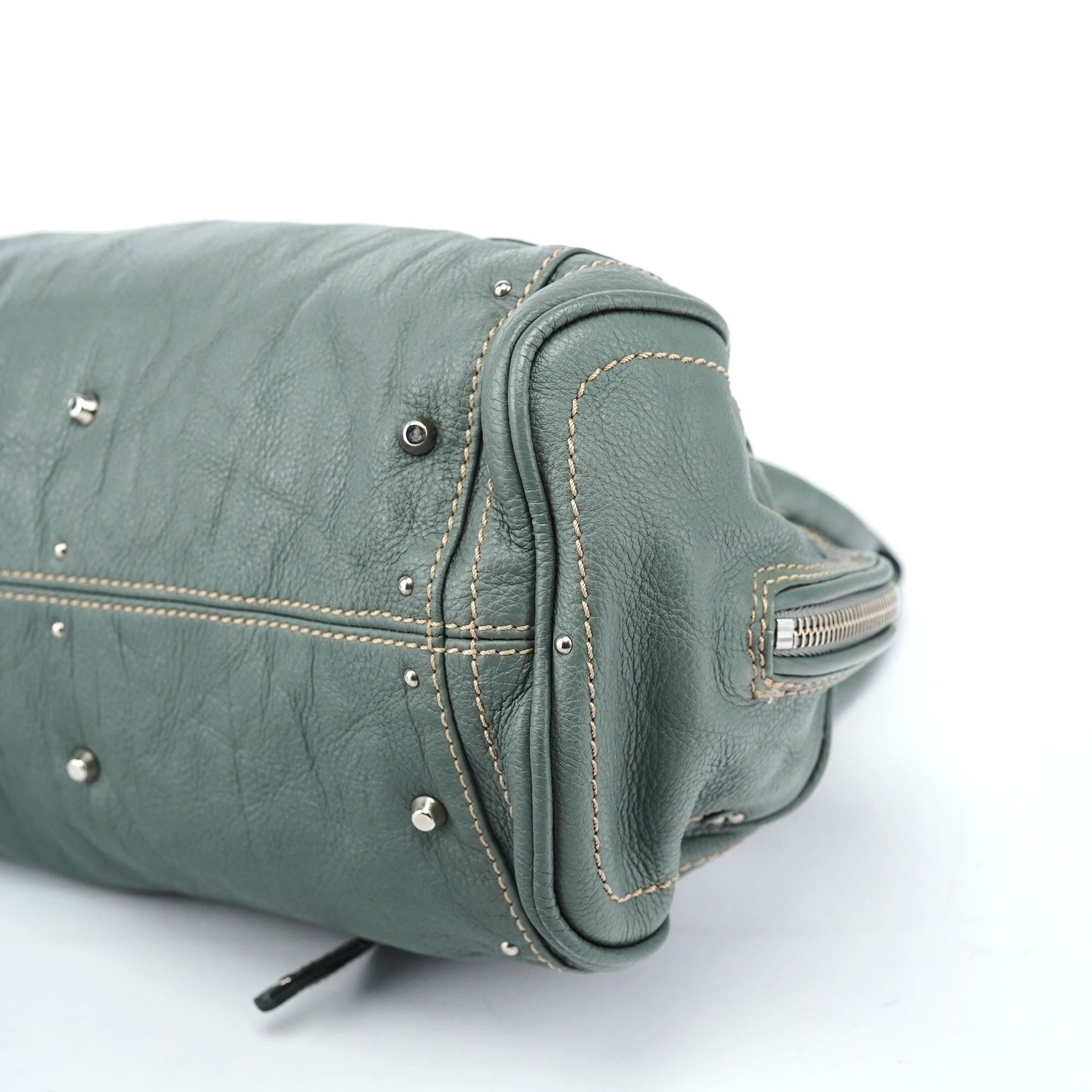 Gray Leather Paddington Shoulder Bag