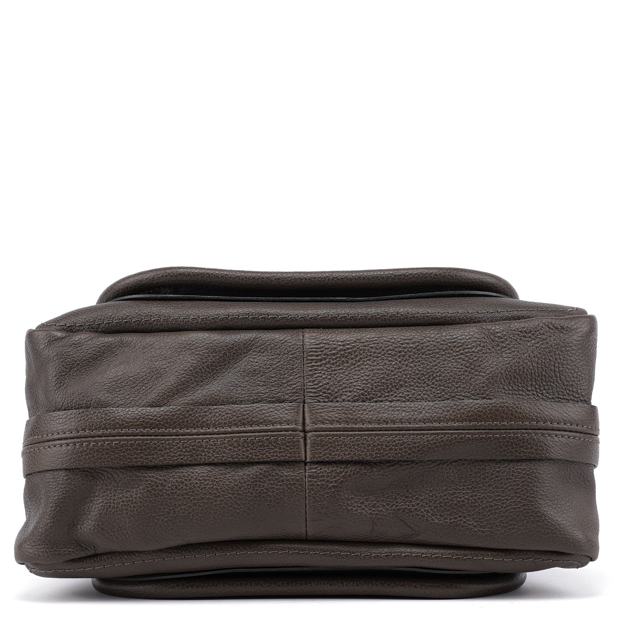 Gray Leather Paraty 2-Way Shoulder Bag