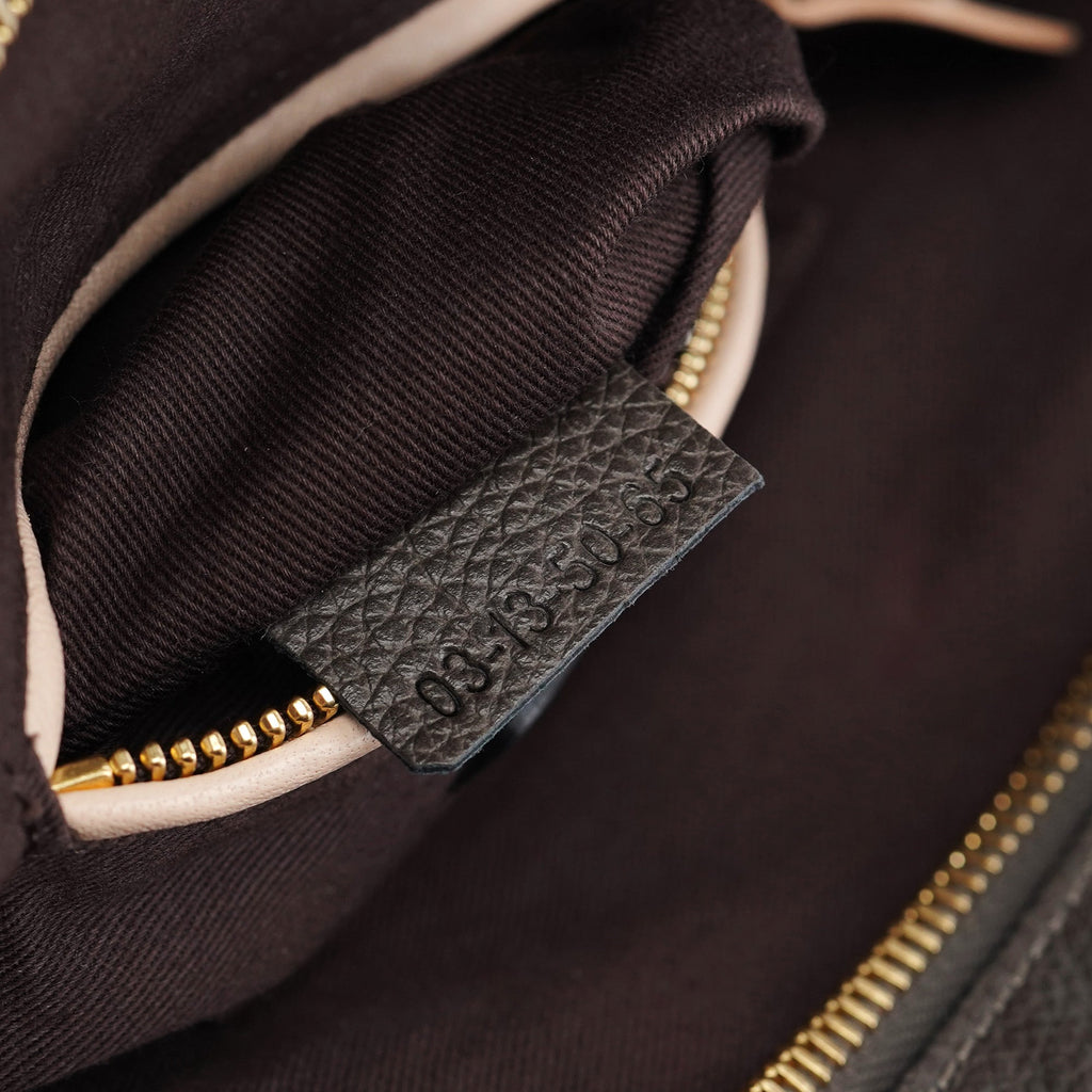 Gray Leather Paraty 2-Way Shoulder Bag
