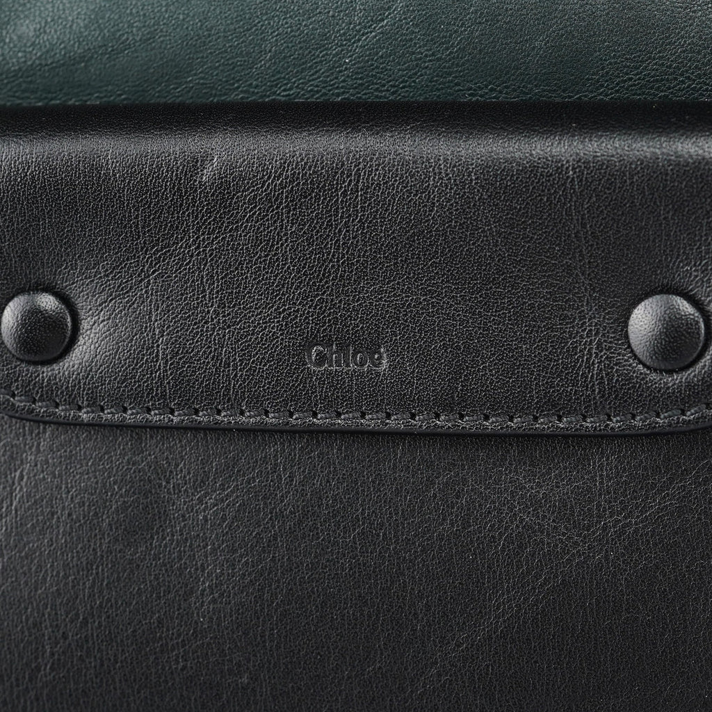 Green Lambskin 2-Way Tote Bag