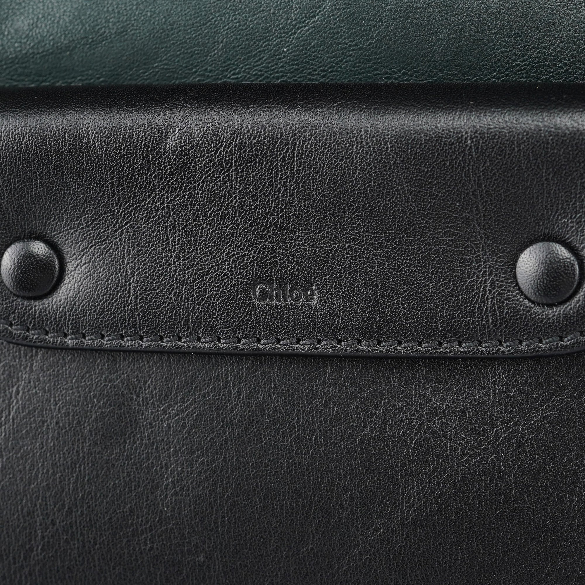 Green Lambskin 2-Way Tote Bag