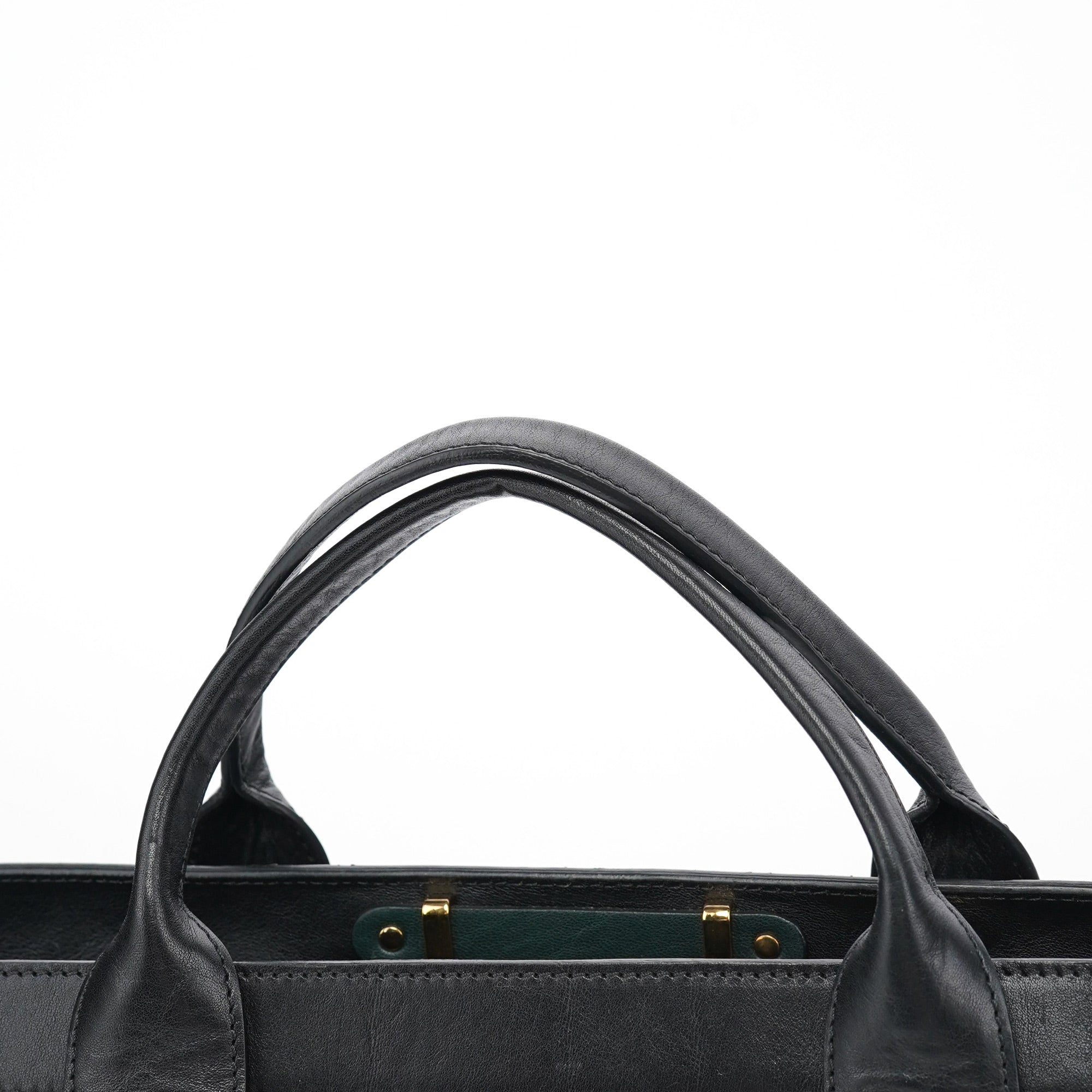 Green Lambskin 2-Way Tote Bag
