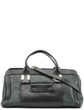 Green Lambskin 2-Way Tote Bag