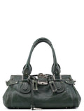 Green Leather Paddington Shoulder Bag