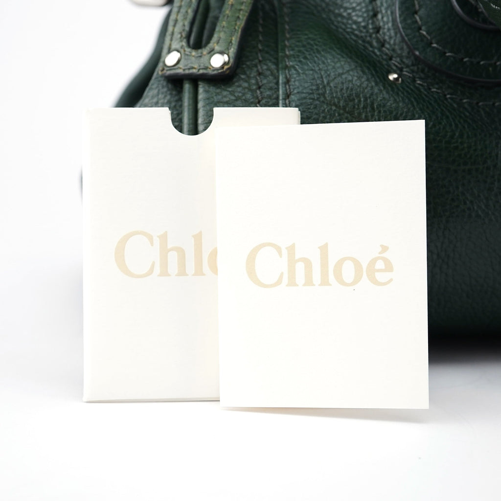 Green Leather Paddington Shoulder Bag