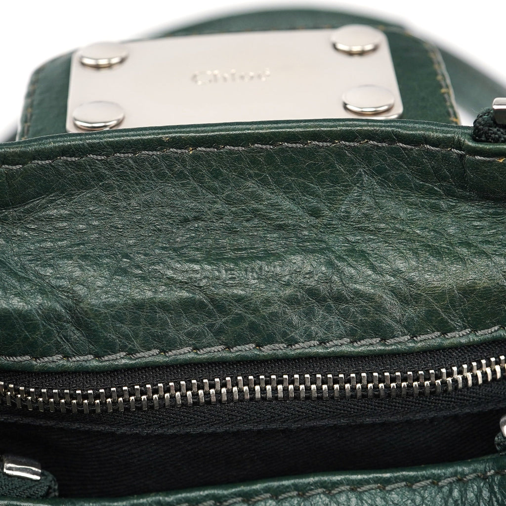 Green Leather Paddington Shoulder Bag