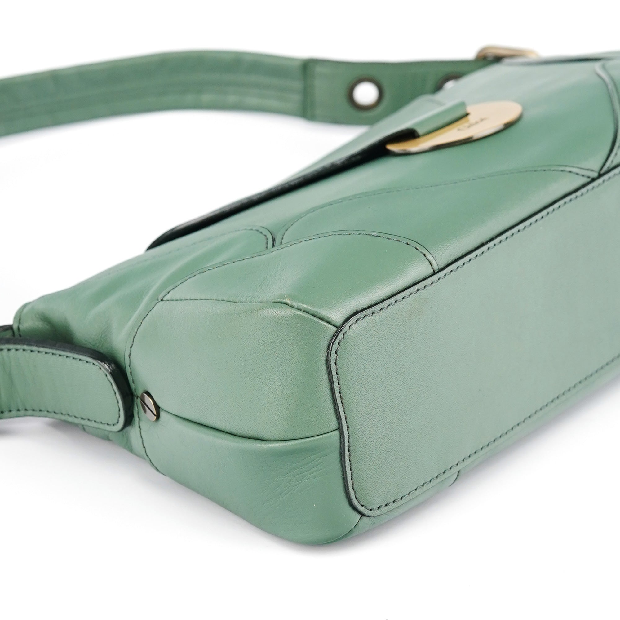 Green Leather Shoulder Bag
