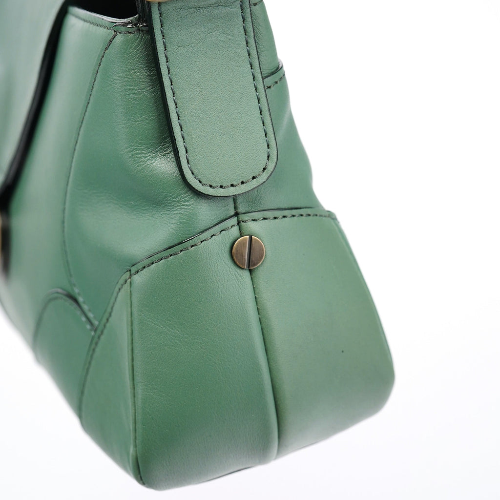 Green Leather Shoulder Bag