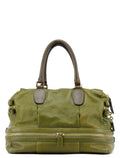 Green Leather Tote Bag