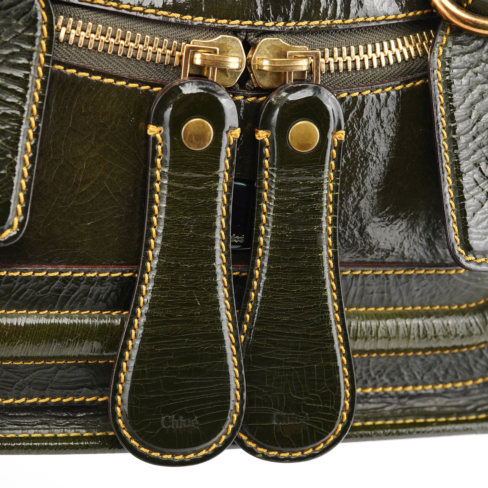 Green Patent Leather Bay 2-Way Bag