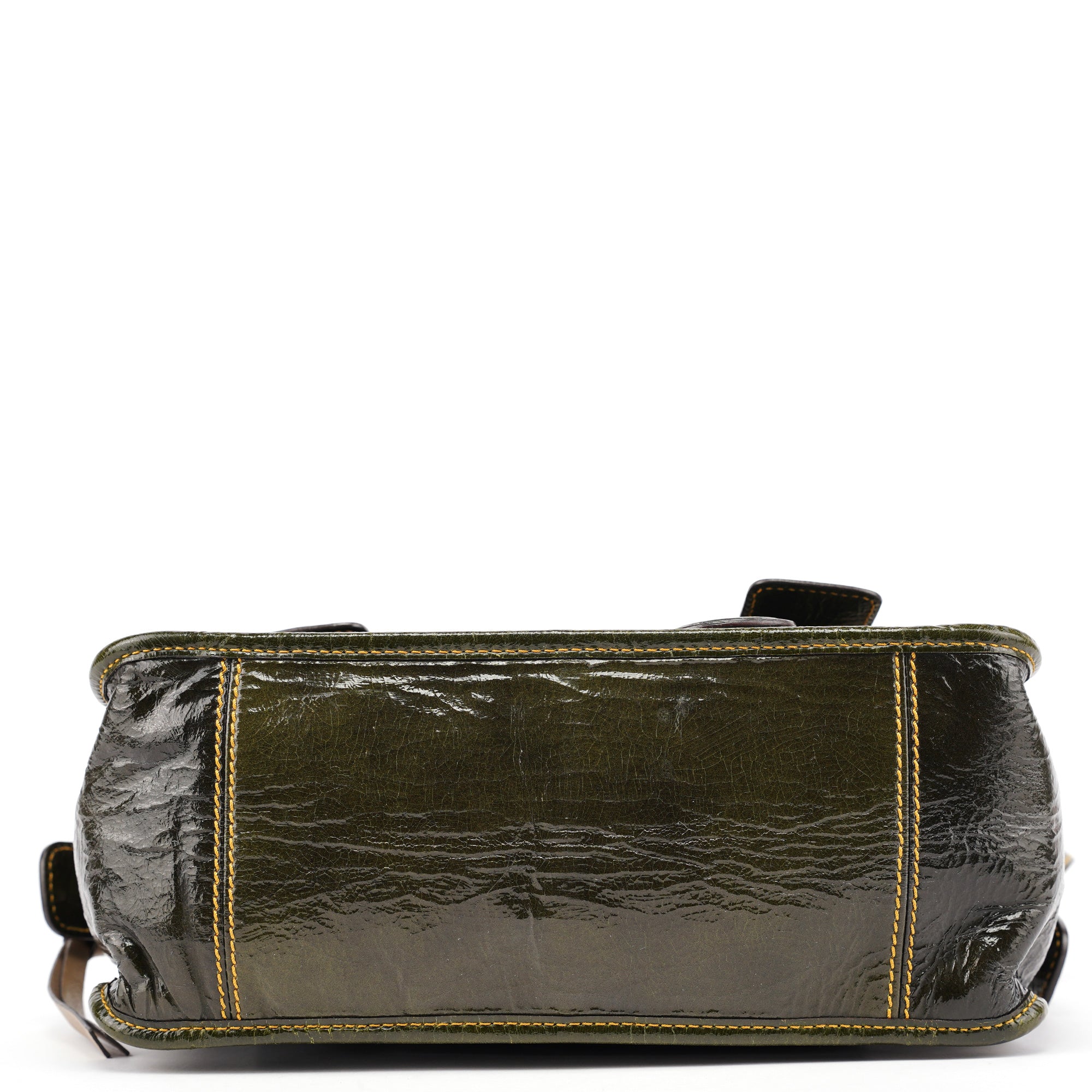 Green Patent Leather Bay 2-Way Bag