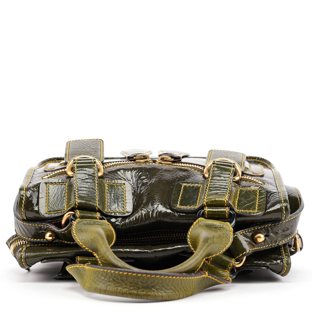 Green Patent Leather Bay 2-Way Bag