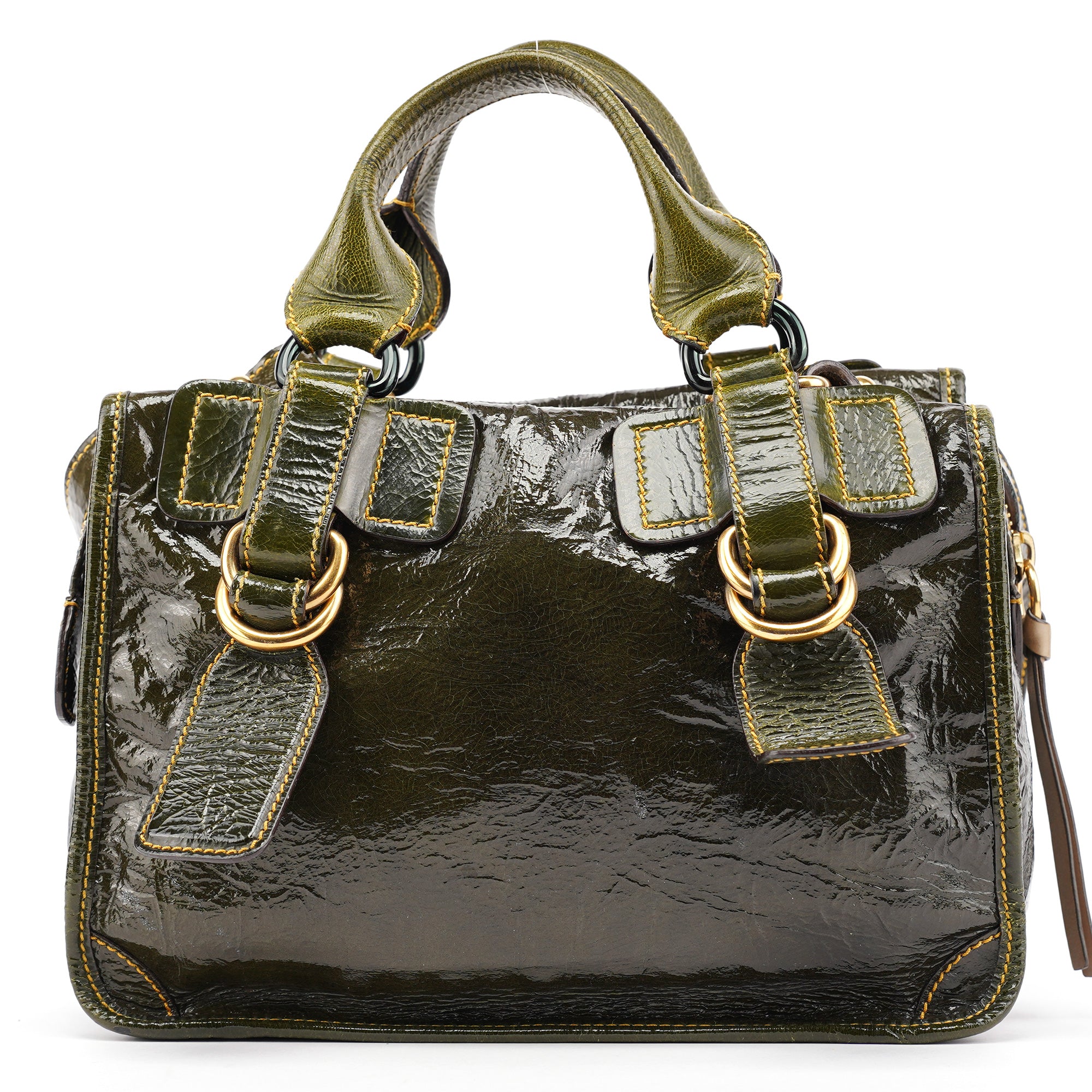 Green Patent Leather Bay 2-Way Bag