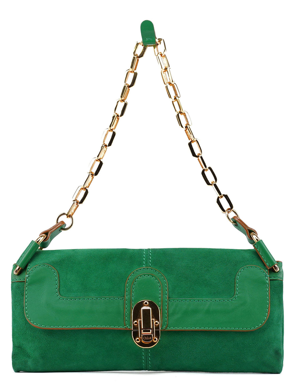 Fall 2004 Green Suede Chain Shoulder Bag
