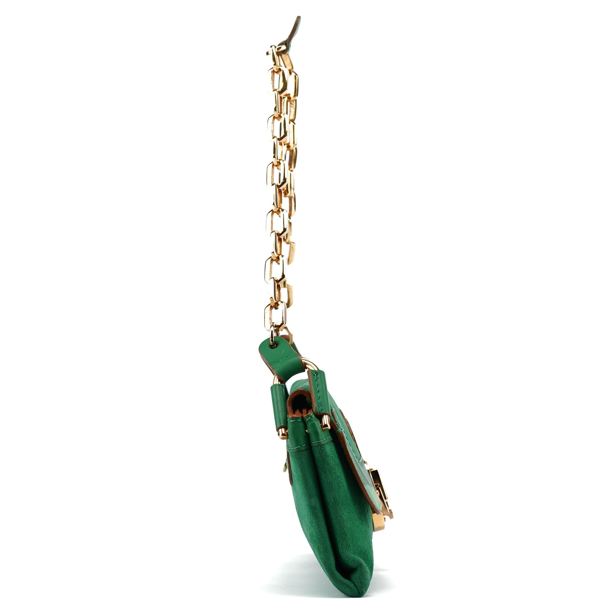 Fall 2004 Green Suede Chain Shoulder Bag
