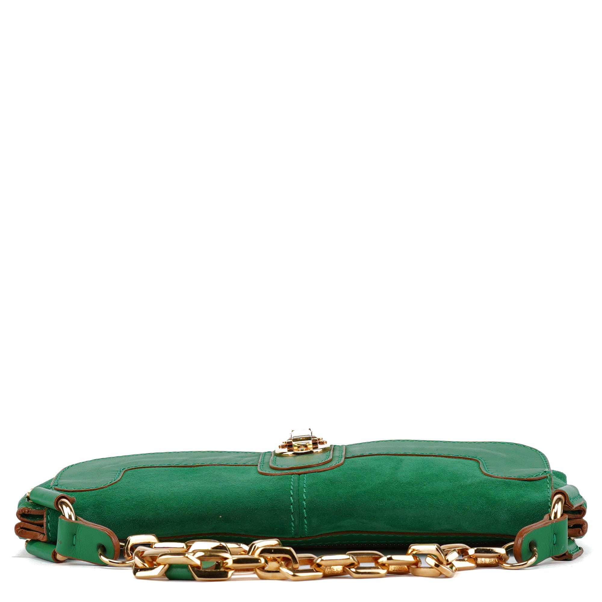Fall 2004 Green Suede Chain Shoulder Bag